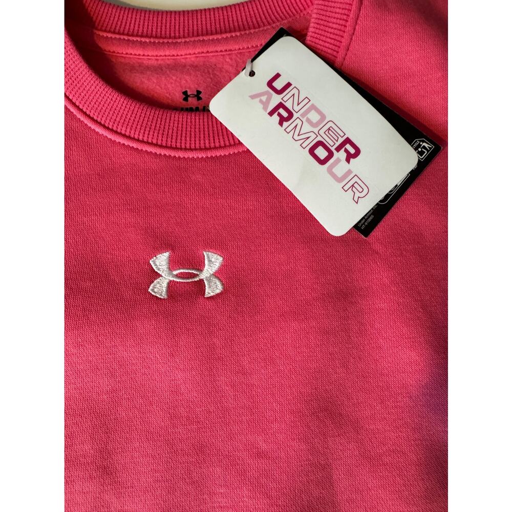 Under Armour Kids YM Sweatshirt Fleece Crewneck Pink‎ Multicolor